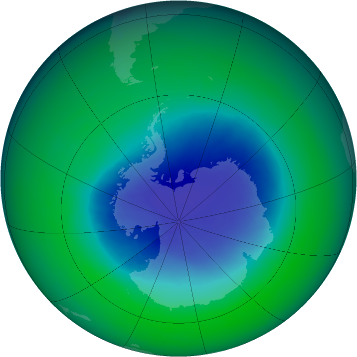 2004-November monthly mean Antarctic ozone